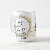 Chic Elegant Blumenzeremonie Personalisiert Kaffeetasse (Vorderseite Links)
