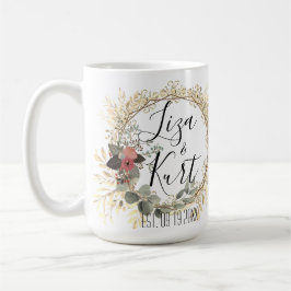 Chic Elegant Blumenzeremonie Personalisiert Kaffeetasse