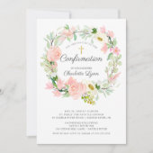 Chic & Elegant Blush Pink Floral Bestätigung Einladung (Vorderseite)