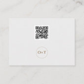 Chic Elegant Boho Floral QR Code Hochzeitdetails Begleitkarte (Rückseite)