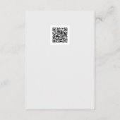 Chic Elegant Boho QR Code Blumenzettel Begleitkarte (Rückseite)