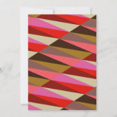 Chic Elegant Bright Red Geometric Wedding Einladung (Rückseite)