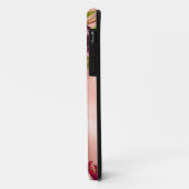 Chic Elegant Burgundy Blush Pink Floral Name Case-Mate iPhone Hülle (Hinten/Links)