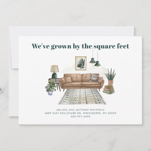 Chic Elegant Change of Address Moving Ankündigung (Vorderseite)