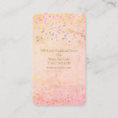 Chic Elegant Confetti Beruflich Visitenkarte (Rückseite)