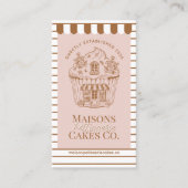 Chic Elegant Cupcake Pastry Cake Shop Home Bakery Visitenkarte (Vorderseite)