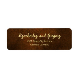 Chic Elegant Dark Brown Textured Gold Akzent