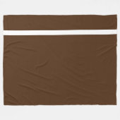 Chic Elegant Deep Cocoa Brown Sporty White Strip Fleecedecke (Vorderseite (Horizontal))