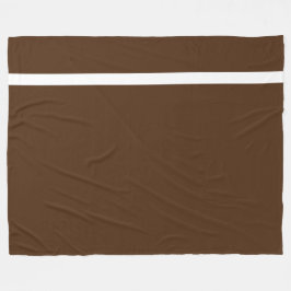 Chic Elegant Deep Cocoa Brown Sporty White Strip Fleecedecke