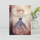 Chic Elegant Dress 18. Geburtstagsparty Einladung (Stehend Vorderseite)