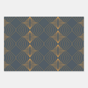 Chic, elegant, einfach geometrisch gegliedert geschenkpapier set