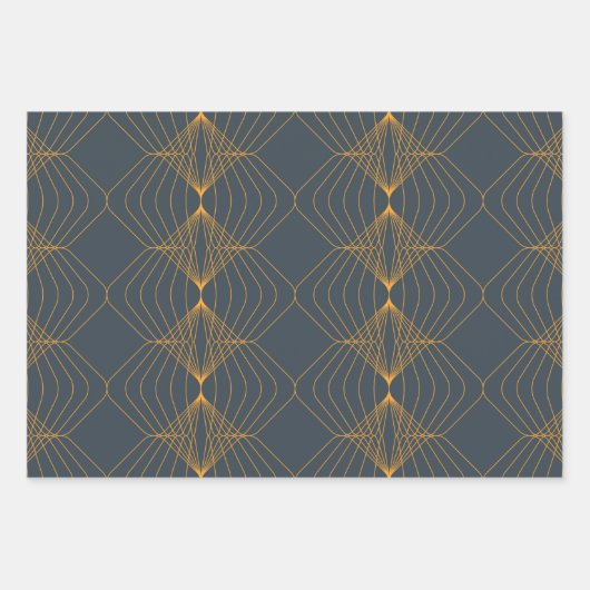 Chic, elegant, einfach geometrisch gegliedert geschenkpapier set (Vorderseite)