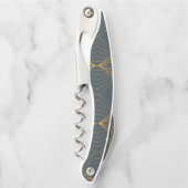 Chic, elegant, einfach geometrisch gegliedert kellnermesser (Vorderseite)