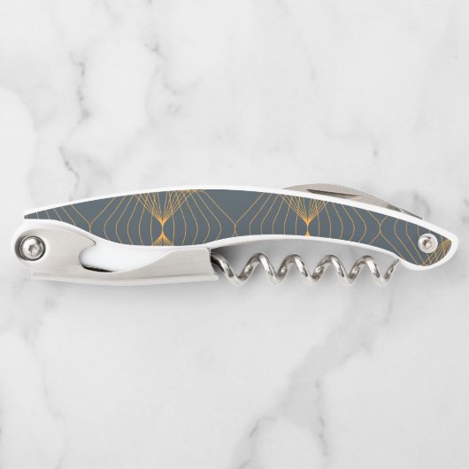 Chic, elegant, einfach geometrisch gegliedert kellnermesser (Vorderseite)