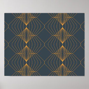 Chic, elegant, einfach geometrisch gegliedert poster