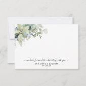 Chic Elegant Eukalyptus Greenerity Wedding RSVP (Rückseite)