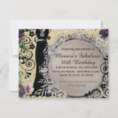 Chic Elegant Fabulous 50. Geburtstag Ankündigung (Vorderseite)