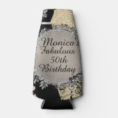 Chic Elegant Fabulous 50. Geburtstag individuell a Flaschenkühler (Vorderseite)