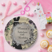 Chic Elegant Fabulous 50. Geburtstag Personalisier Pappteller (Party)
