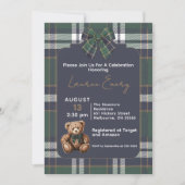 Chic Elegant Fancy Bear R. Lauren theme invitation Einladung (Vorderseite)