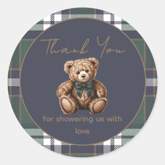 Chic Elegant Fancy Bear Theme sticker (Vorderseite)