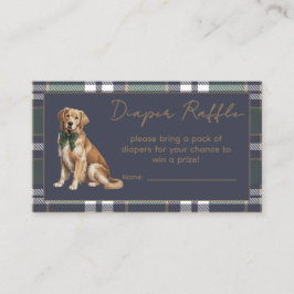 Chic elegant Fancy Dog R.L. theme Diaper Raffle Begleitkarte