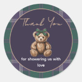 Chic elegant fancy girl bear theme sticker (Vorderseite)
