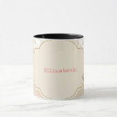 Chic Elegant Floral Damask Rose Tasse (Zentrum)