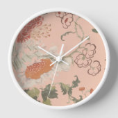 Chic Elegant Floral Uhr (Vorderseite)