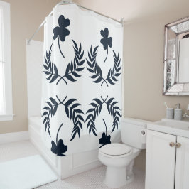 Chic Elegant Floral White Duschvorhang