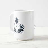 Chic Elegant Floral White Kaffeetasse (Vorderseite Links)