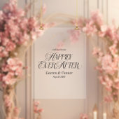 Chic Elegant glücklich immer nach Hochzeit Willkom Acrylschild