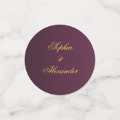 Chic Elegant Gold Christmas Tree Monogram Wedding Konfetti (Klein Vorderseite)
