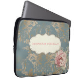 Chic Elegant Gold Damask Rose Laptopschutzhülle (Vorne Rechts)