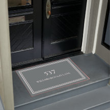Chic Elegant Gray House Number Street Name