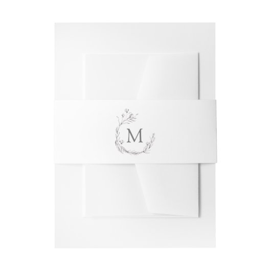 Chic Elegant Gray White Watercolor Blumenzwiebelbl Einladungsbanderole (Vorderseite Beispiel)