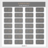 Chic Elegant Grey Christmas Card Mailing Label Set (Blatt)