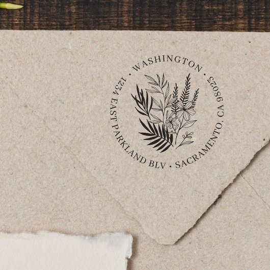 Chic Elegant Grüne Rücksendeadresse Gummistempel