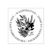 Chic Elegant Grüne Rücksendeadresse Gummistempel (Prägung)