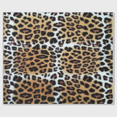 Chic Elegant Leopard Tierdruckliebhaber Geschenkpapier (Flach)
