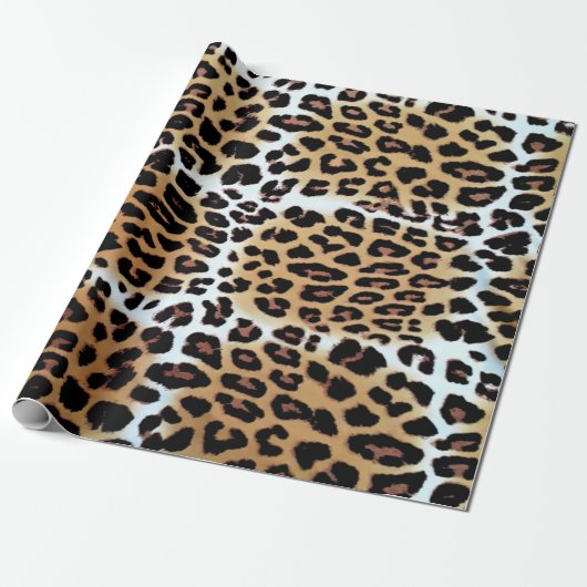 Chic Elegant Leopard Tierdruckliebhaber Geschenkpapier (Ungerollt)
