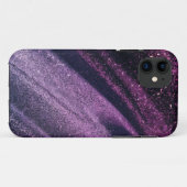 Chic Elegant Lila Black Case-Mate iPhone Hülle (Rückseite (Horizontal))