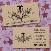 Chic Elegant Lily Line Zeichnend Social Icons Kraf