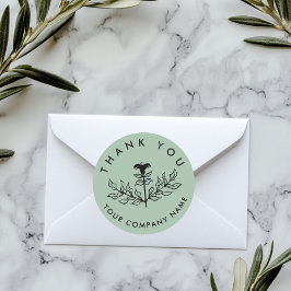 Chic Elegant Lily ORDER THANK YOU CUSTOM Runder Aufkleber