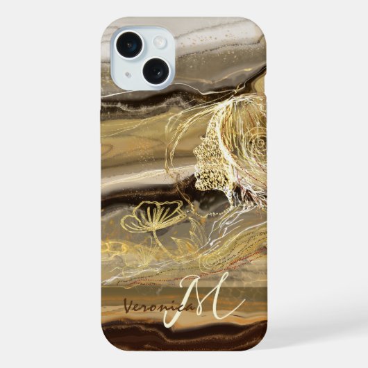 Chic Elegant Marble iPhone Hülle (Rückseite)