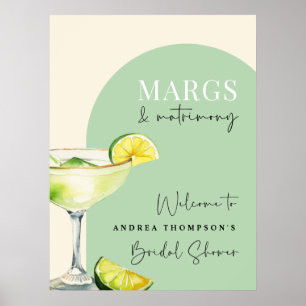 Chic Elegant Margs and Matrimont Brautparty Poster
