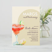 Chic Elegant Margs and Matrimony Brautparty Inv Einladung (Stehend Vorderseite)