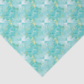 Chic Elegant Minty Green Gold Shell Decoupage  Seidenpapier (Ausschnitt)