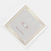 Chic Elegant Monogramm gefeiert Empfang Serviette (Ecke)