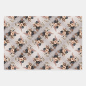Chic Elegant Mutierte-Tone Winter Florals Design Geschenkpapier Set (Vorderseite 2)